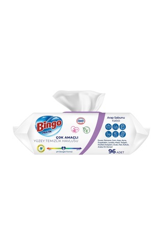 Bingo Pratik Yüzey Temizlik Havlusu Lavanta 6 x 96'lı