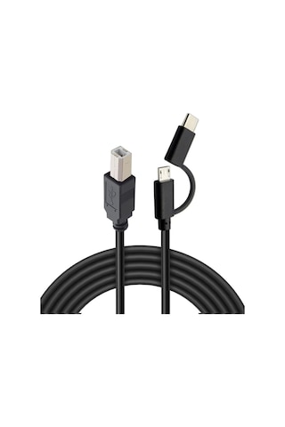 5133 Type C Micro Usb Yazıcı Printer Piyano Midi Bağlantı Kablosu