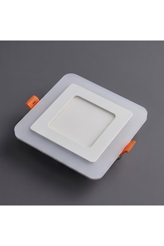 Kare Sıva Altı Led Spot Aydınlatma 6 Watt Çift Renk 3 Kademe Kırmızı Günışığı Gece Lambası Armatür