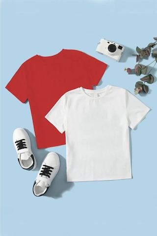 Uyguntarz Çocuk 2'li Pamuklu Rahat Kalıp Tshirt Siyah