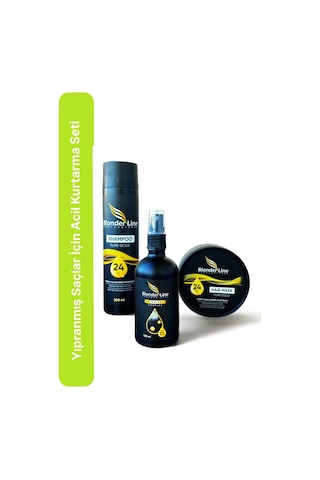 Yıpranmış Saçlar Için Acil Kurtarma Seti Şampuan & Maske & Sprey - 24 Farklı Bitkisel Yağ Yıpranmış Saçlar Için Acil Kurtarma Seti Şampuan & Maske & Sprey - 24 Farklı Bitkisel Yağ