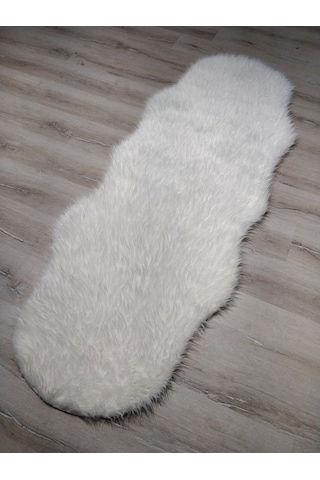 Yamalıhome Peluş Halı Apost Beyaz 75 x 200Cm Post Halı