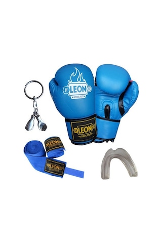Kogam Leon 1982 Training Boks Eldiveni, Bandaj Dişlik Anahtarlık Mavi