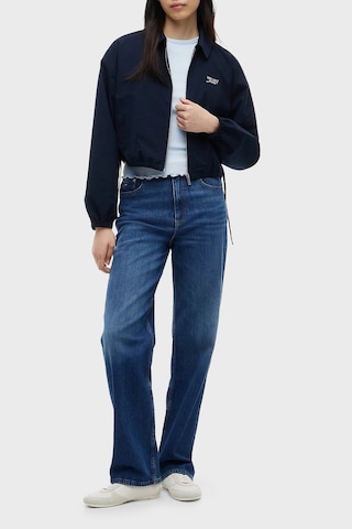 Tommy Jeans Su İtici Gofre Dokulu Gömlek Yaka Relaxed Fit Kadın Mont Mont Dw0dw22912 C1g Lacivert
