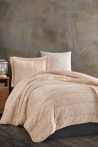 Elart Velvet Kadife Comfort Set Modern Uyku Seti Tek Kişilik Cappuccino 2 Parça