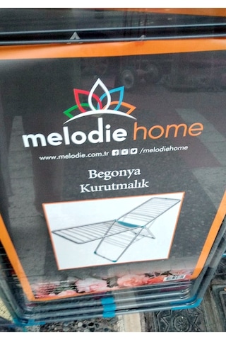 Melodie Home Çamaşır Kurutmalık. Metal Çamaşır Askısı-Begonya 330 Gri