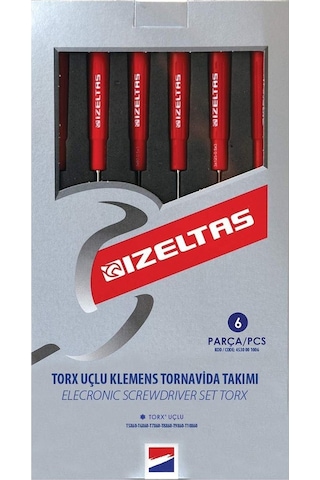 İzeltaş Klemens Torx Uçlu Tornavida Seti 6'lı