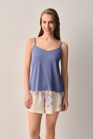 Suwen Lina Atlet Şort Pijama Takımı Sh266096671185 Bej