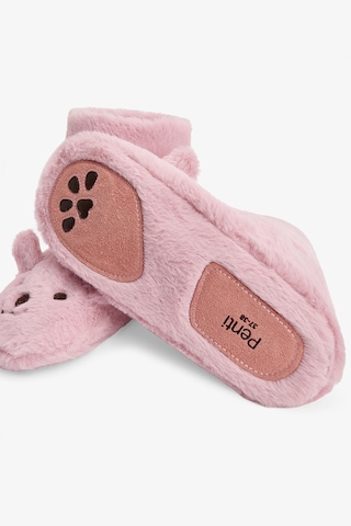 Diğer Lila Happy Bear Hayvan Nakışlı Ev Botu