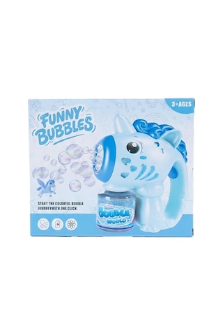 Funny Bubbles Elektirikli Unicorn Köpük Tabancası Mavi