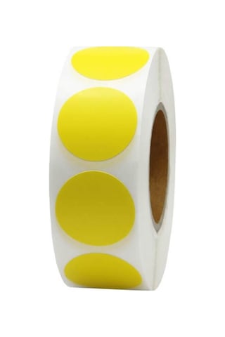 50 MM Sarı Çap Sticker 1000 Adet