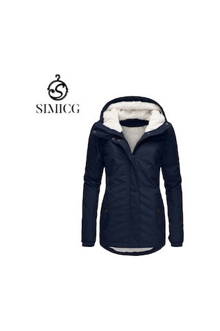 Yeni Kadın Düz Renk Polar Ceket Mavi Mavi