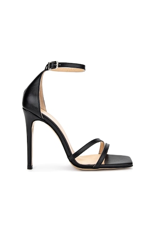 Tamer Tanca Kadın Hakiki Deri Siyah Deri Topuklu Ayakkabı 1132 1311 Bn Ayk Y25 Sıyah Dr Siyah