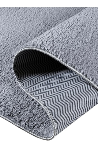 Gri Peluş Banyo Paspası Kaymaz Tabanlı, Yumuşak Doku Makinede Yıkanabilir 4 Farklı Ölçü Seçeneği 40x60 Çok Renkli