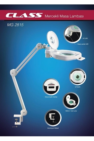 Class Mg-2815 Masa Üstü 81Ledli Büyüteç 5X 20X Dokunmatik Anahtar