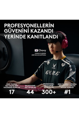 Logitech G Pro 2 Lıghtspeed Hero 2 32k Dpı Sensör Pc/mac İçin Kablosuz Oyuncu Mouse, Siyah 910-007296