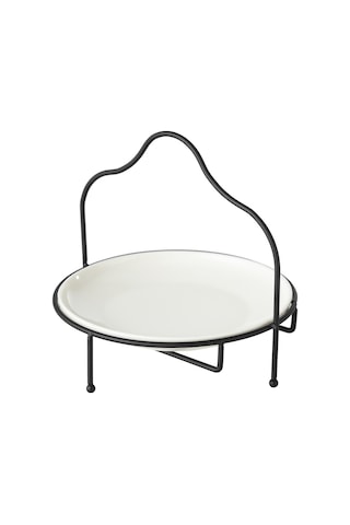 Mudo Home Gurme Standlı Sunum 22cm - Siyah Çok Renkli