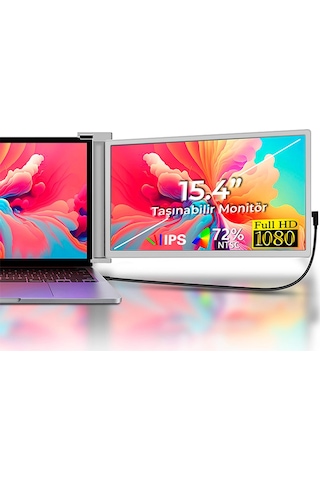 NPO NPM3 15.6-17.3" FHD 1080p IPS Type-C Taşınabilir Dizüstü Tek Monitör Çoklayıcı Notebook Monitör