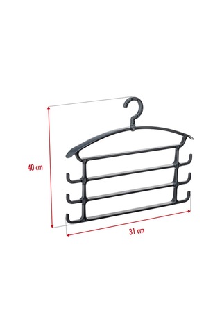 Füme Pantolon Askısı & Dolap Düzenleyici Askı Gri