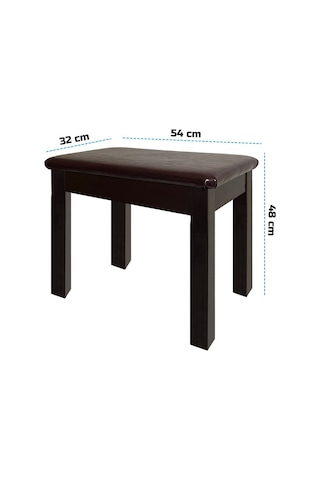Midex TBX-144SR Üst Kalite Piyano Taburesi Gizli Bölmeli Kahve Renk (32x54x48)