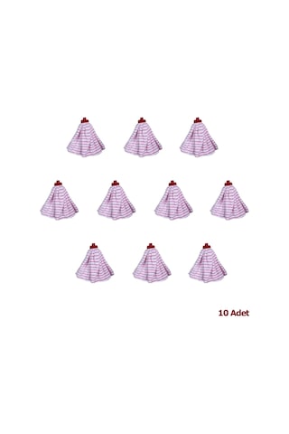 Wellsoft Tesa Yedek Mop / Islak Mop / Paspas Ucu / Püskül - Mikrofiber - 10 Adet