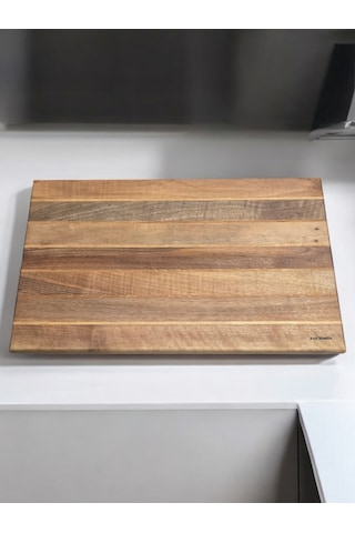 Ceviz Ağacı 55 X 35 Cm 4 Cm Kalın Özel Büyük Boy Ayaklı Şef Tahta