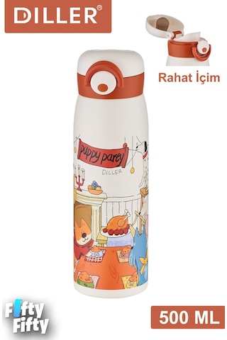 Dıller 500 Ml Rahat İçim Paslanmaz Çelik Termos Kilitli Kapak Çelik Süzgeçli -ffdıllerd9214 Çok Renkli