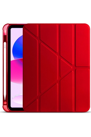 Apple Uyumlu iPad, 10.9 2022 10.nesil Kılıf Tri Folding Kalem Bölmeli Standlı Kılıf