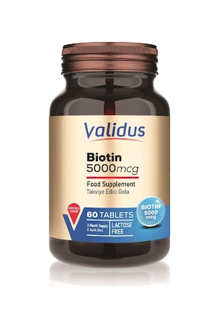 Biotin 5000 Mcg 60 Tablets