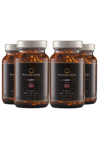 Norwegian Health Omega 3 1000 MG Somon&Morina Balık Yağı 4 x 60 Kapsül﻿﻿