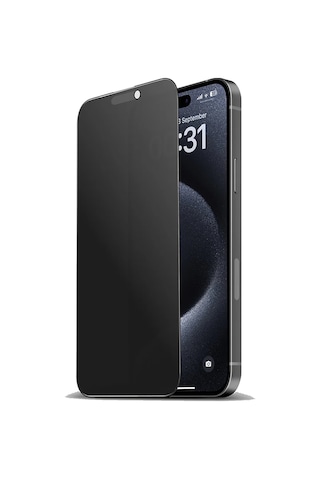 Apple Uyumlu iPhone 15 Hayalet Privacy Ekran Koruyucu Cam