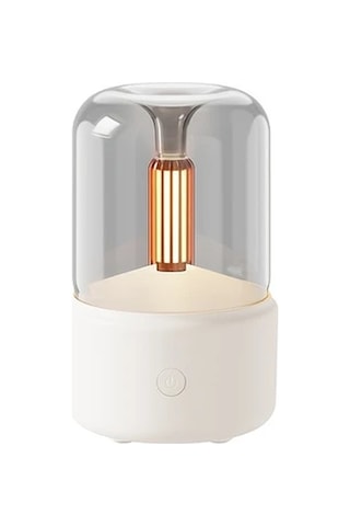 Techbloom Yükseltilmiş Ultrasonik Aromaterapi Lambası White Yumuşak Işık Yatak Başı Atmosfer Lambası Nemlendirici Ve Hava Temizleyici