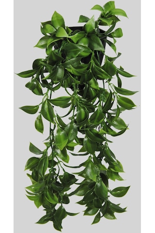 Yapay Çiçek Elmas Saksı İçerisinde Yoğun Dallı 40 Cm Limon Yaprağı Sarkıtı