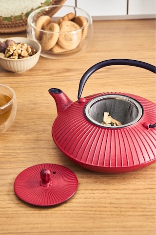 Karaca Japanese Döküm Demlik-Teapot 800 ml Kırmızı