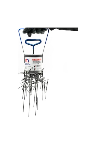 Ø90x200 Mm Ferrit Mıknatıslı Çek Bırak El Mıknatısı 7 Kg Plastik Saplı İnşaat Çivisi Vida Metal Toplama Mıknatısı 16lbs