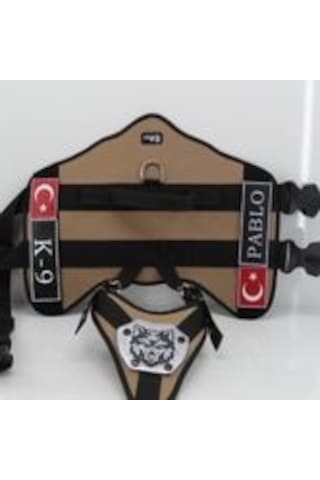 Mg Tasma K9 Göğüs ve Sırt Tasması Kahverengi