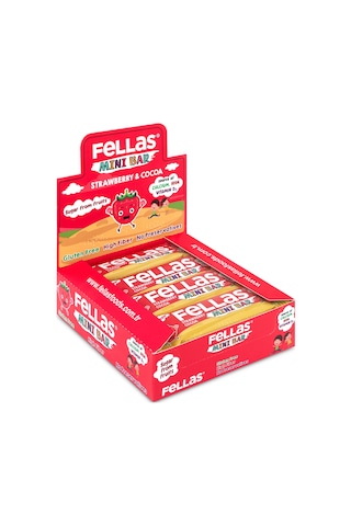 Fellas Çilek ve Kakaolu Mini Kids Meyve Bar 12 x 28 G