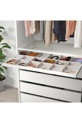 Ikea Komplement Raf İçi Düzenleyici, Açık Gri, 100x58 Cm Gri