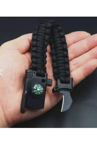 Sprenda Survival Bileklik Bıçak Pusula Ateş Başlatıcı Magnezyum Çok Renkli