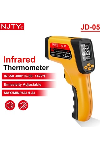 Boatshop1 Jd-05 Njty Kızılötesi Termometre Uçlu Temasız Sıcaklık Ölçümü 50 800 C K Tipi Termokupl Endüstriyel Otomotiv