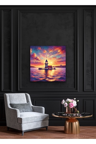 Kız Kulesi Kanvas Tablo 90x90cm