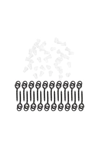 Jeehugo 20 Adet Çelik Köprü Vida + 40 Adet Beyaz Tpr Olta İğne Durdurucu, Yumuşak Yem Ve Krank İğnesini Kilitlemek İçin, Anti-korozif, Kolay Kullanım