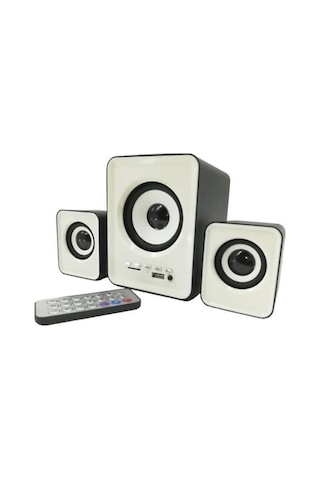 D23 Ses Sistemi Ft-202bt 2+1 Ses Sistemi Kumandalı Bluetooth Hoparlör Tv/pc/telefon Uyumlu Usb Speaker Fm Radio Kart Okuyucu 3.5mm Jack Girişli Usb Beslemeli Speaker