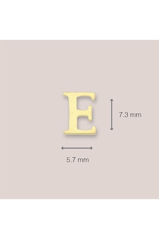 Goldkupe 14 Ayar Altın E Harf Küpe 0,45 Gr-1358