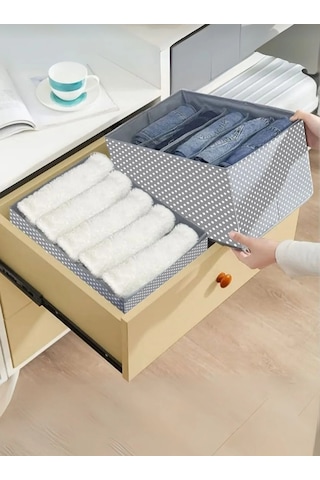 Modern Çok Bölmeli Dolapiçi Organizer Gri