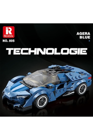 Reobrix Creator 805 Koenigsegg Agera Mavi Spor Araba Yaratıcı Yapı Blok Seti Building Blocks - 298 Parça