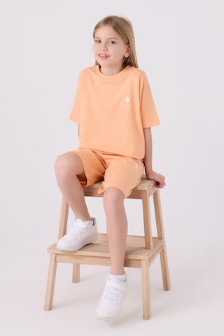 U.S. Polo Assn. Kız Çocuk Turuncu Bermuda Takım Us1848-c-v37 Turuncu