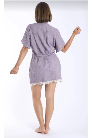 Trendol Fashıon Life Kimono - Peştemal Kimono - Müslin Kimono - Selimiye Açık Mor