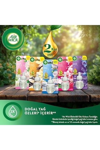 Elektrikli Oda Kokusu Yedek Yasemin Çiçeği + Büyülü Vanilya + Beyaz Orkide + Sakura Bahçesi + Lavanta Bahçesi 5x19 Ml Karışık