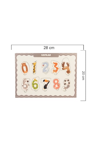 CapellaWoodWorks BulTak Puzzle Oyunu Eğlenceli Hayvanlı Sayılar R